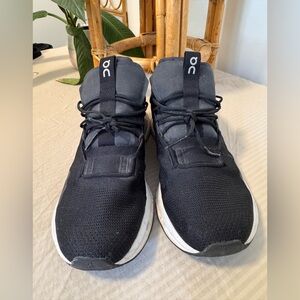 On Running Men's Black and White Athletic Shoes